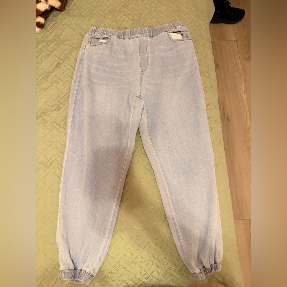 LOFT Light Wash high rise Joggers